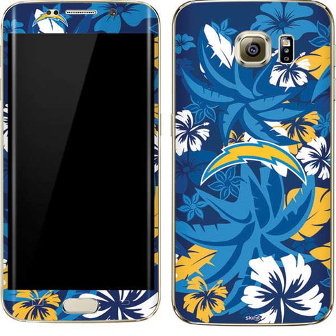 NFL Los Angeles Chargers Tropical Print Galaxy S7 Edge Skin